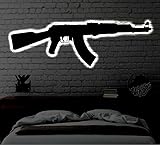 AK-47 Metal LED Gun Sign/Light up AK47 Metal Sign/Multi Colors Gaming Sign/Metal AK47 Home Decor/LED Wall Art Gift/Neon Glowing