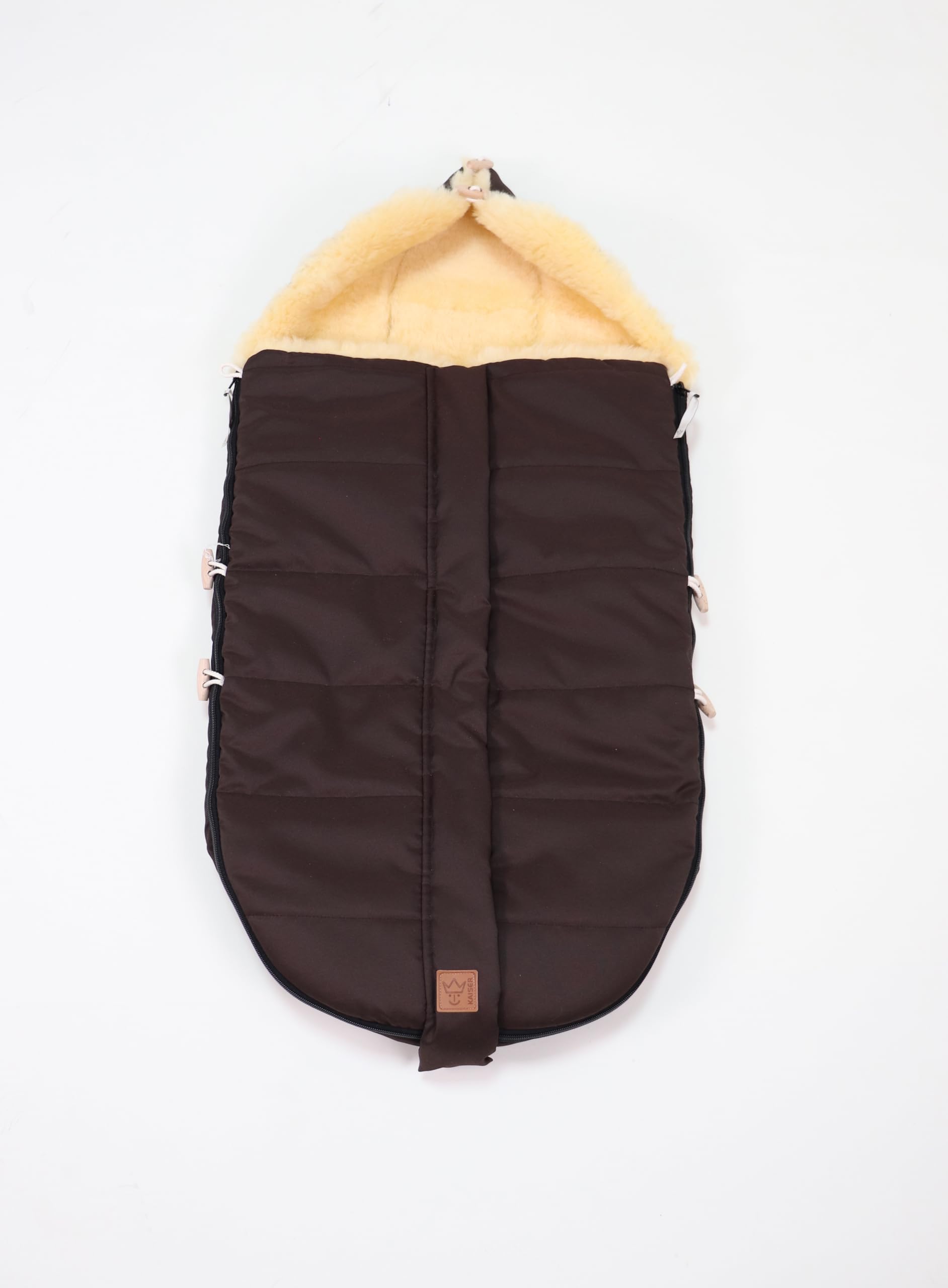 Kaiser 6540835 Allex, Lammfell Kinderwagen Fußsack, marrone