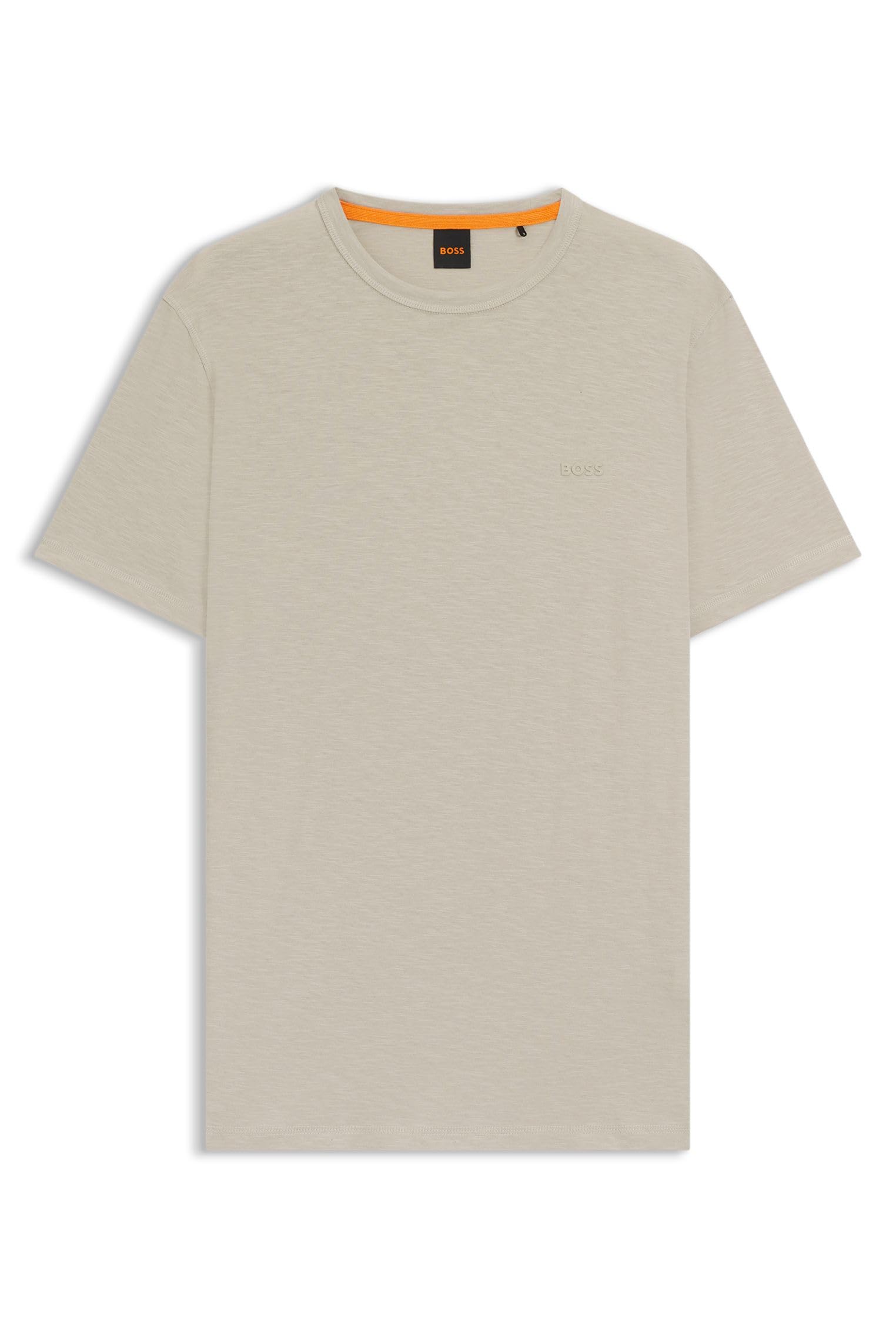 Boss Men's Light Beige271 Tegood Cotton-Jersey T-Shirt With Logo Detail