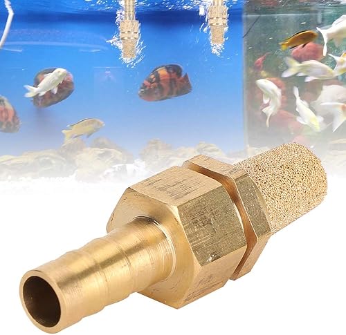 Miniatura 3 de ViaGasaFamido Acuario Piedra de aire, 0.315 in Gold Sandstone Fish Tanks Bubble Stones Difusor de aire Acuario Aumento de la Bomba de Oxígeno