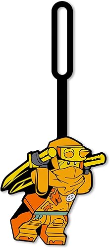 Lego Ninjago - Etiqueta de silicona para equipaje de viaje, maleta, mochila, bolsa de playa de verano, Arin (53341) con superficie grabable en la