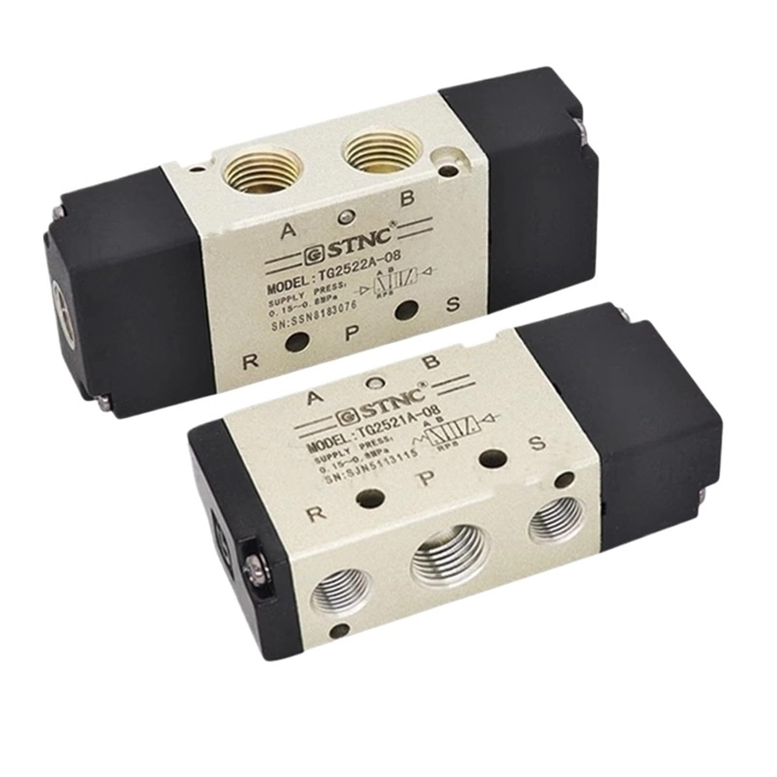 Électrovanne pneumatique TG2532A-10 vanne de contrôle d'air 5 voies PT3/8