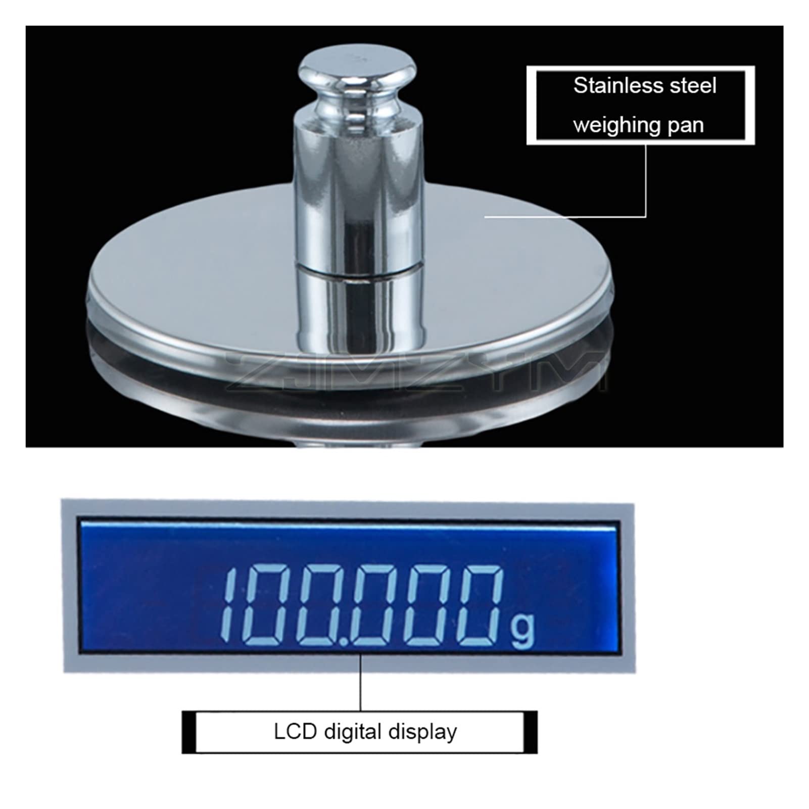 Analysenwaage, Solid Analytical Balance 100/200/300 x 0,001G 1 mg elektronische digitale Präzisionsskala mit Windschutzscheibe 100g 0.001g