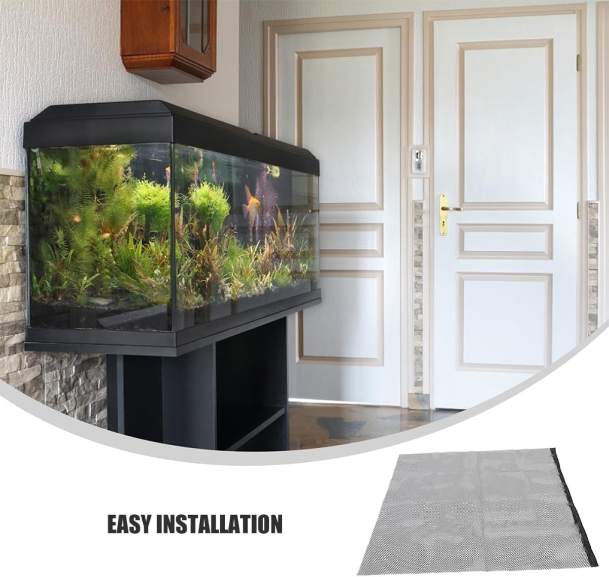 YARNOW Fish Tank Mesh Cover Durable Jump Net Lid for Aquariums Plastic Panel Easy Assembly Oxygen Flow Design Multifunctional Protection for Betta Fish and Aquatic