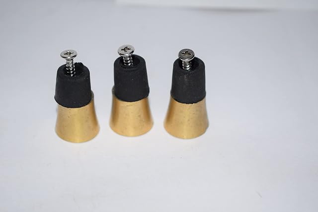 LOT of 3 Solid Brass Spare TIP for Walking Stick Cane Part of Vintage Stick
