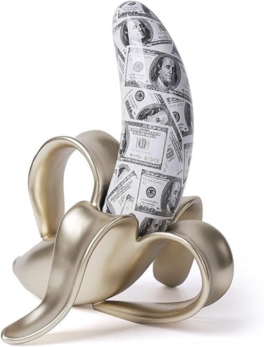 Abstract Sculpture Decor Modern Arts Banana Figurine Table Centerpiece Statue Polyresin 13.4 inch