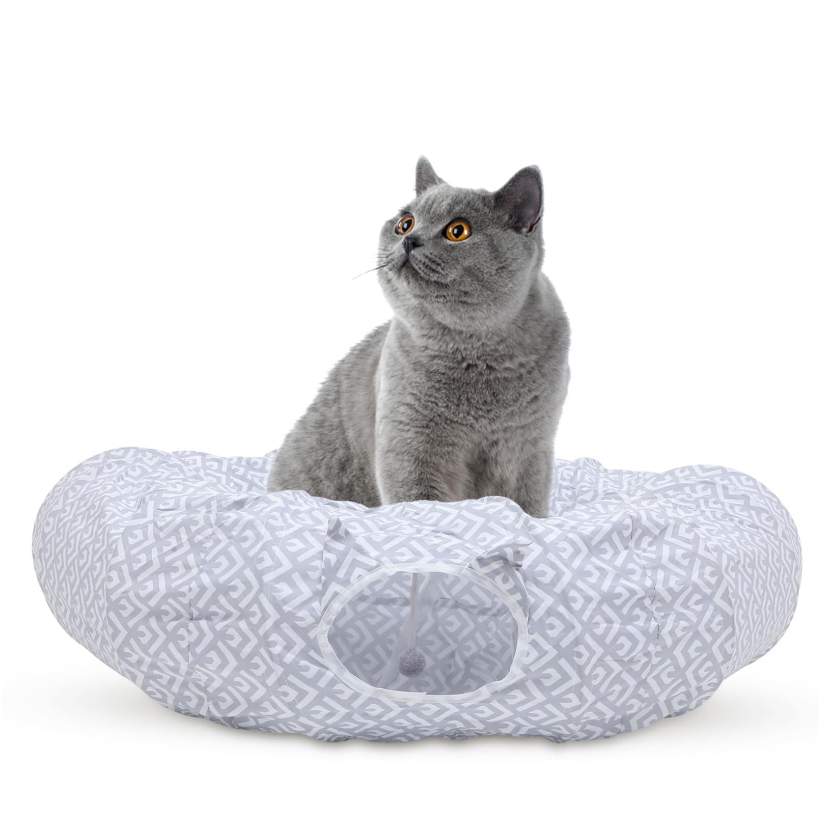 YARNOW Cama túnel para Gatos Desmontable Cat Tunnel Bed Jaula para Gatos al Aire Gatito Juguetes para de Interior Cama del túnel del Piso Tipo para paño