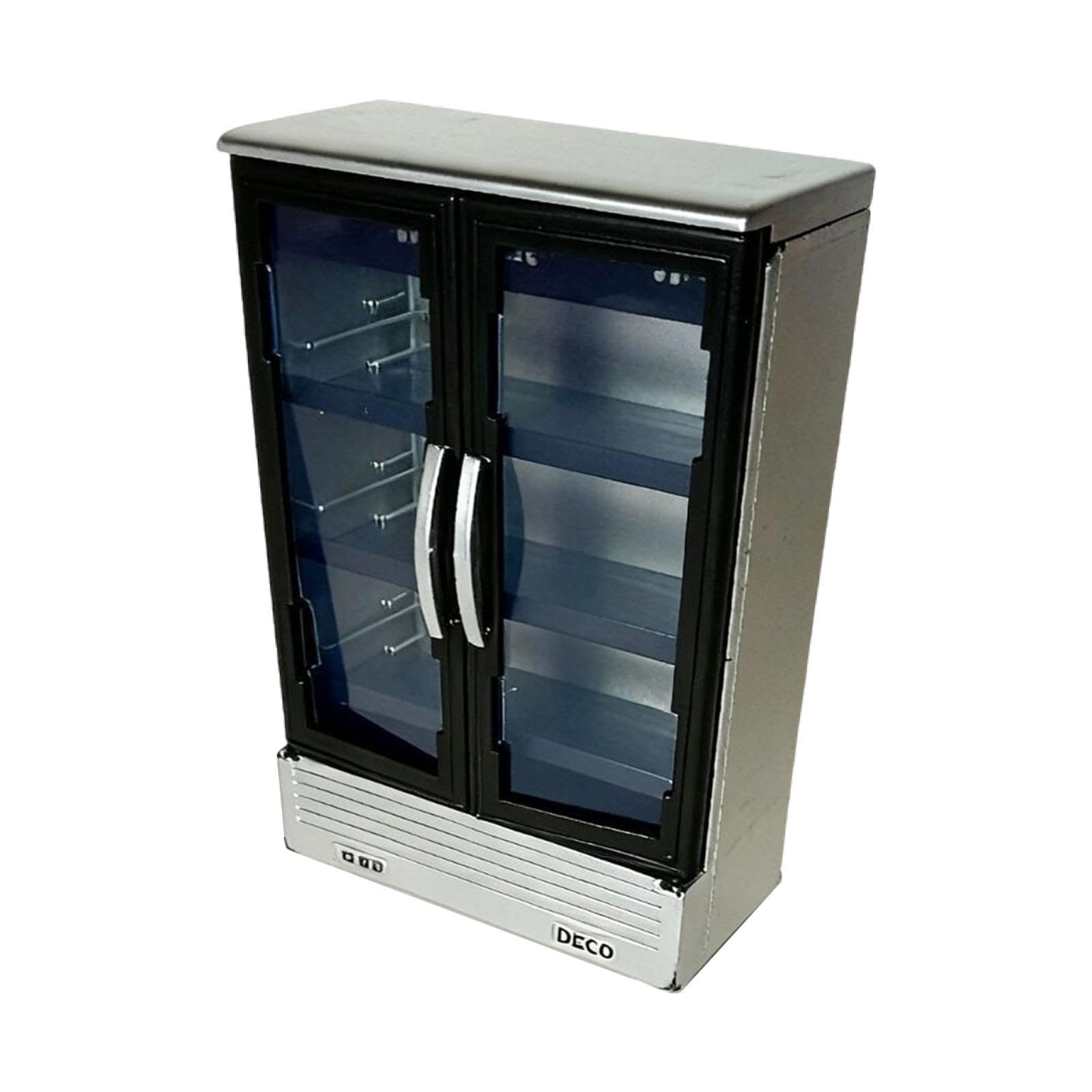 Dollhouse Double Door Refrigerator for Diorama Scenery DIY Life Scene Layout|Dolls & Bears | Dollhouse Miniatures | Furniture & Room Items-image-12