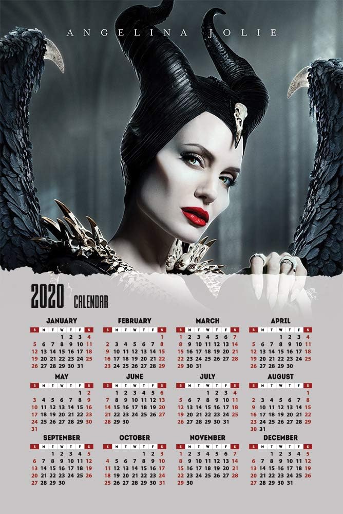 hotprint Maleficent Mistress of Evil - 2020 Calendar Movie Poster Wall Decor - 17'' X 25''