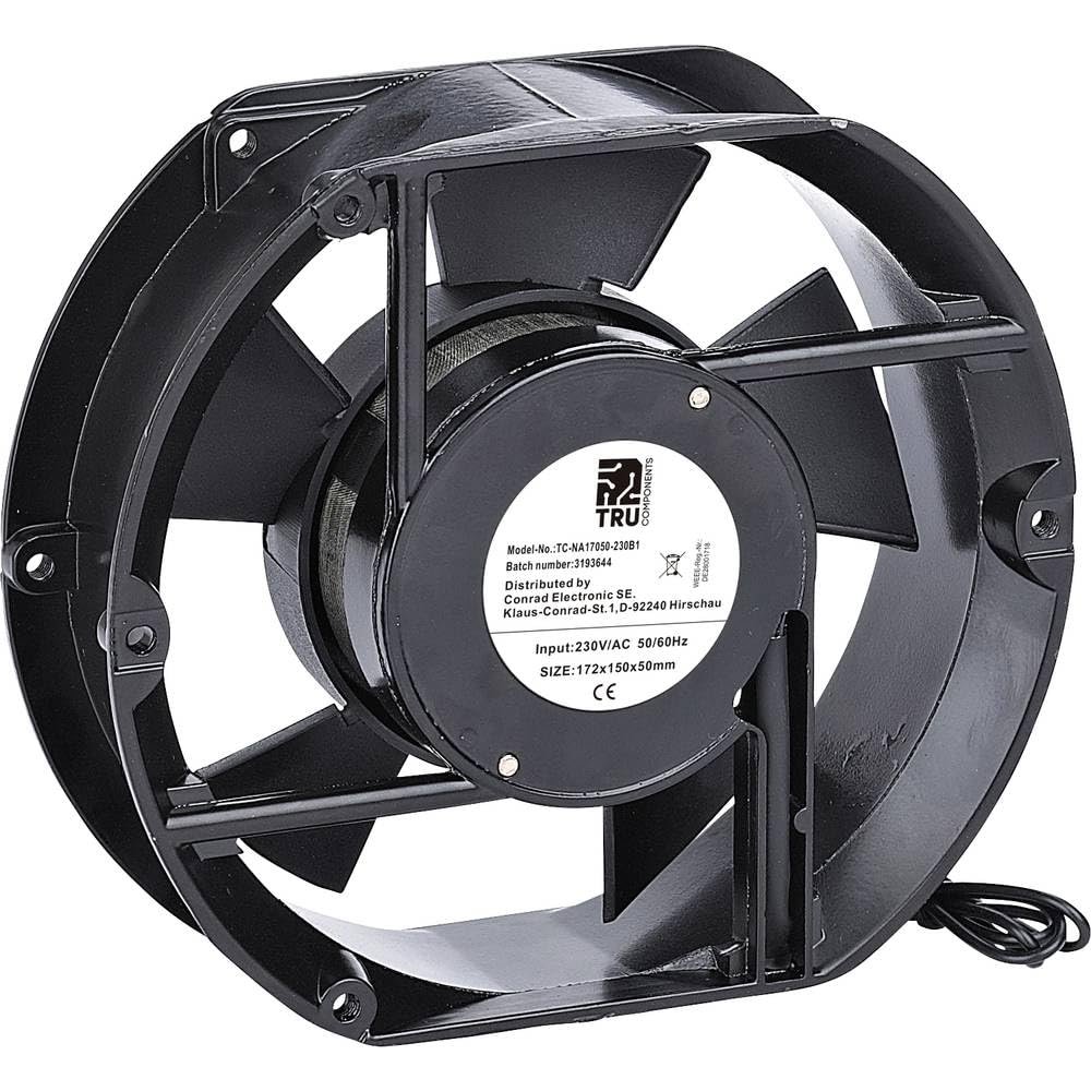 TRU COMPONENTS TC-NA17050-230B1 Axiallüfter – 230 V AC, 299 m³/h, 172 × 150 × 50 mm