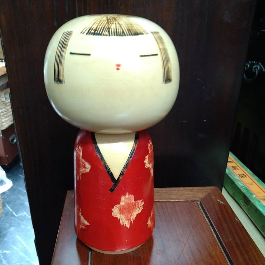 Amazon.co.jp: 創作こけし 作家 村上健一氏 山形 高さ22cm 890g