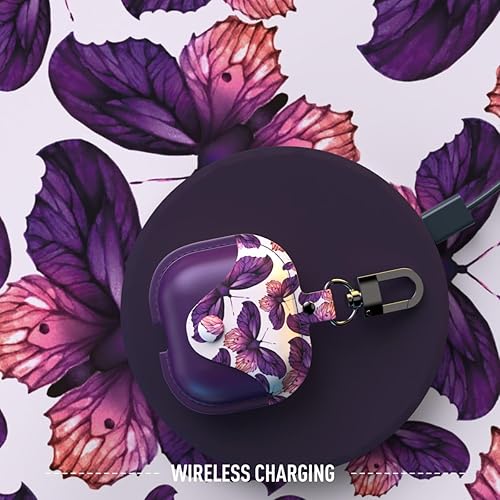 Miniatura 5 de Funda de cuero para AirPods 3, funda de cuero para Airpod 3 para mujer, funda de cuero para Airpod 3 con llavero de cierre a presión seguro (rojo)