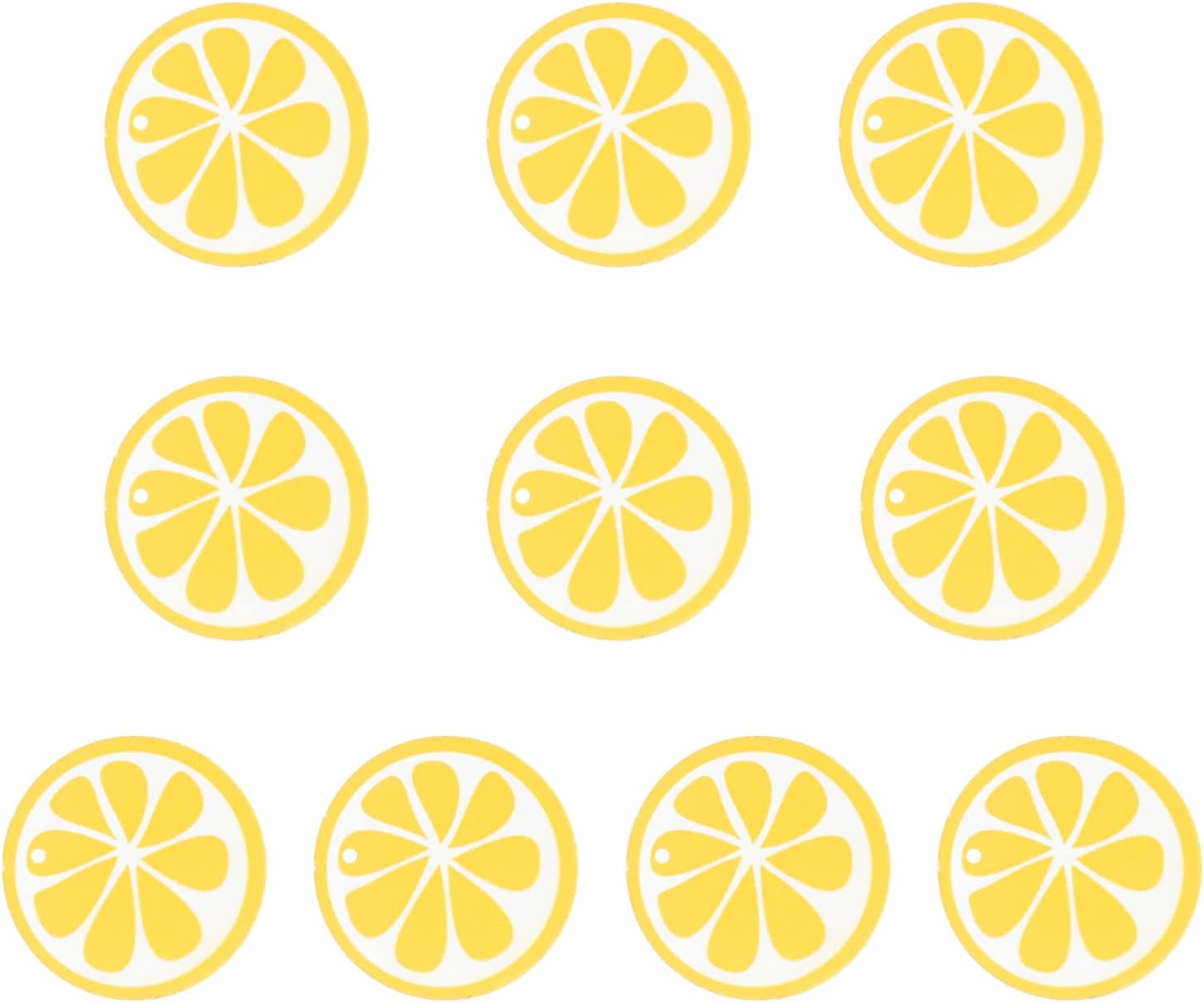 10pcs Wood Lemon Hanging Ornaments Front Door Decor Wood Slices Summer Door Hanger Sign Wooden Tags Craft Supplies