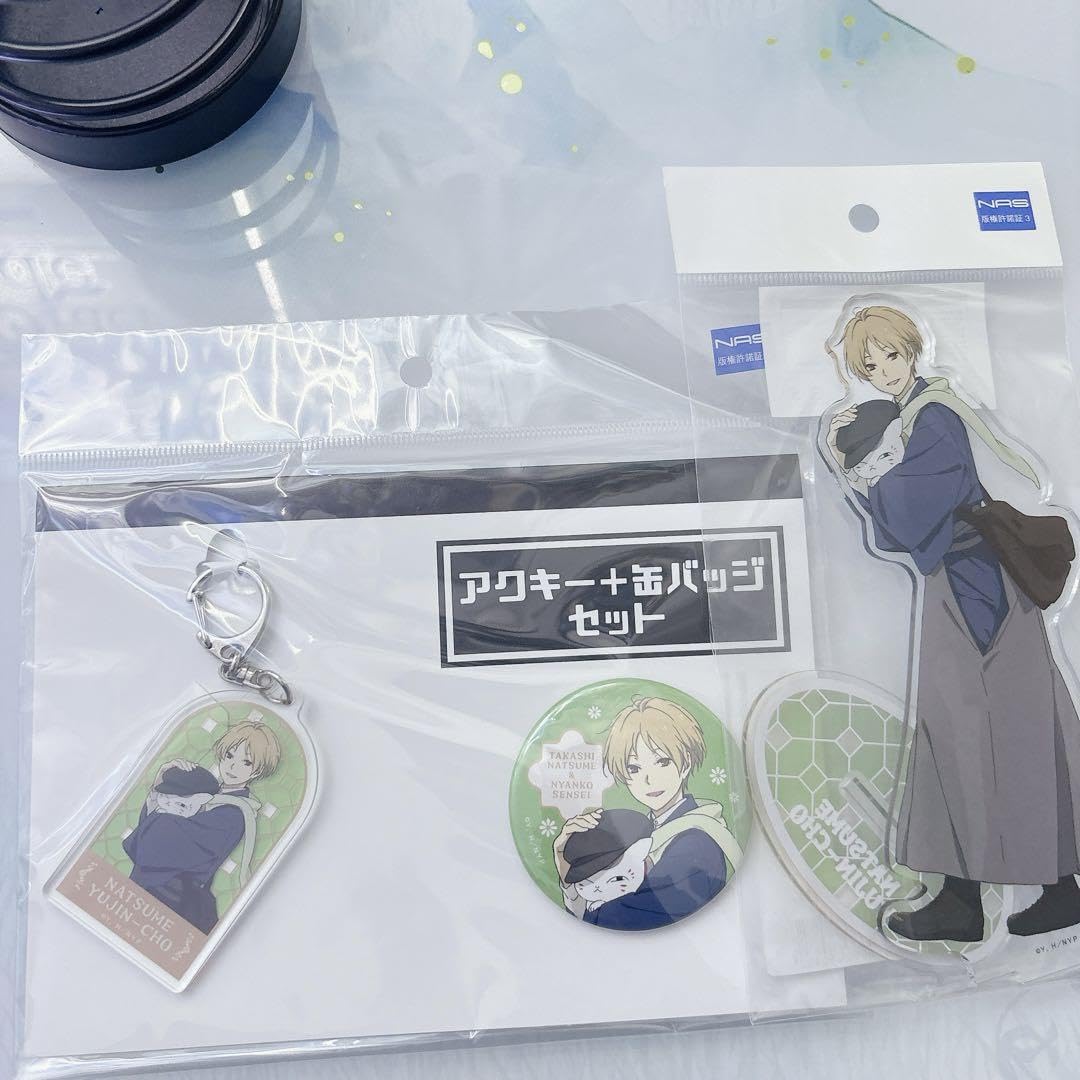 夏目友人帳　アクリルキーホルダー＆缶バッジセット バッジ【夏目友人帳 アニメ公式オンラインストア】