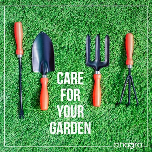 Image of Cinagro Garden Tools Kit (Set of 5) Weeder, Big and Small Trowel, Hand Fork, Cultivator | Gardening Tools Kit For Home Garden, Indoor Outdoor Gardening for Plants & Soil, Plant Tool Kit, Farming Tools