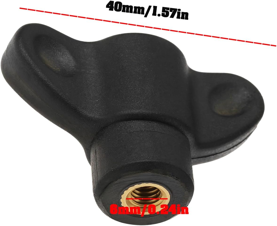 4Pcs M6 Wing Knob Nut for Milling Cutter Jig Saw Drill Bit Bolt 6x40mm