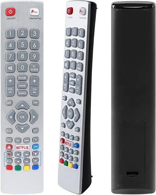 YiBiChin Replacement SHW/RMC/0121 Remote Control for Sharp Aquos UHD 4K 3D TV with Netflix Youtube Freeview Play Buttons LC-24DHG6001KF LC-32FI5342KF LC-32FI5442KF LC-37B20E LC-40FG2241KF LC40FG5152KF