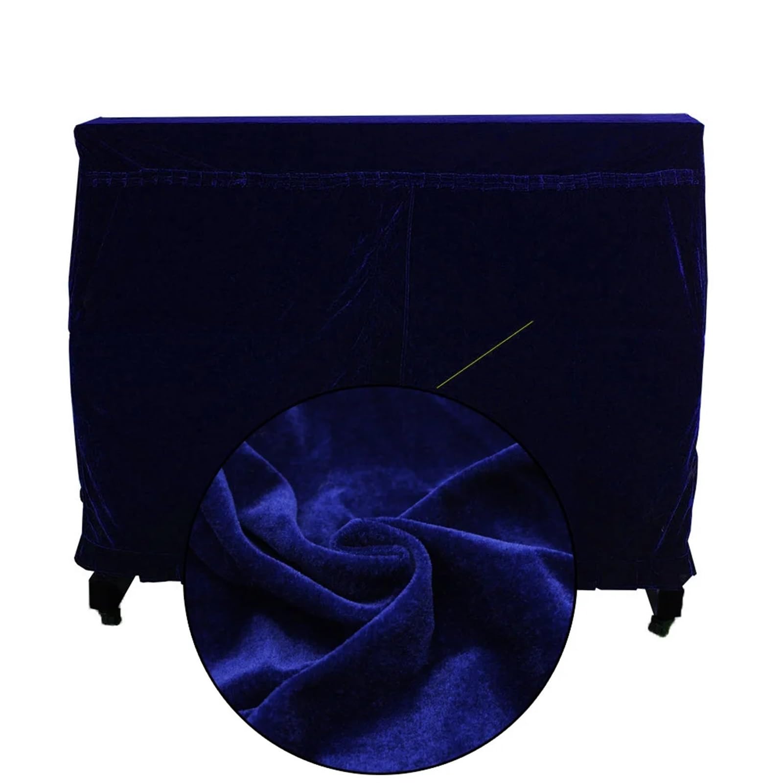 Samt-Klavierabdeckung, praktische Klavierabdeckung for universelles aufrechtes vertikales Klavier Für Klavier(Blue)