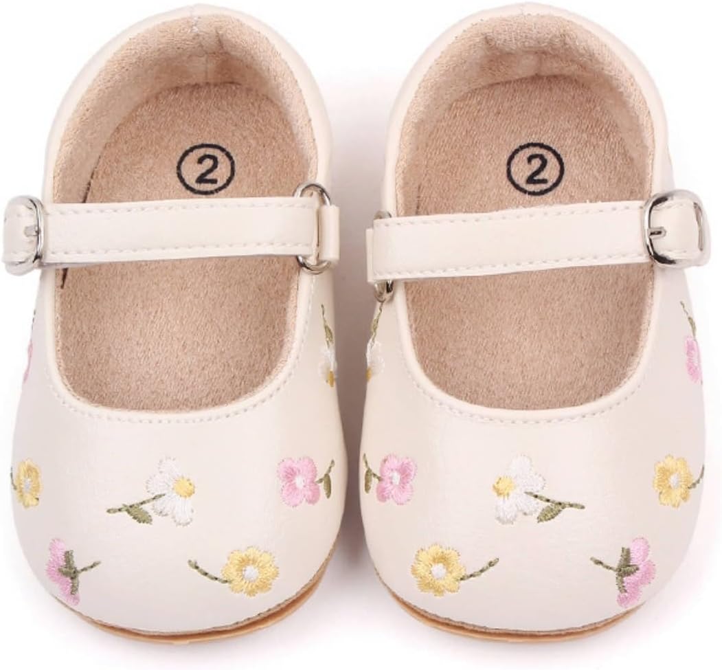 Fashion Gold Bow Baby Girl Shoes Soft Sole Crib Shoes for Infant & Toddler, Non-Slip First Walkers Newborn Baby Mary Jane Flats - Image 4