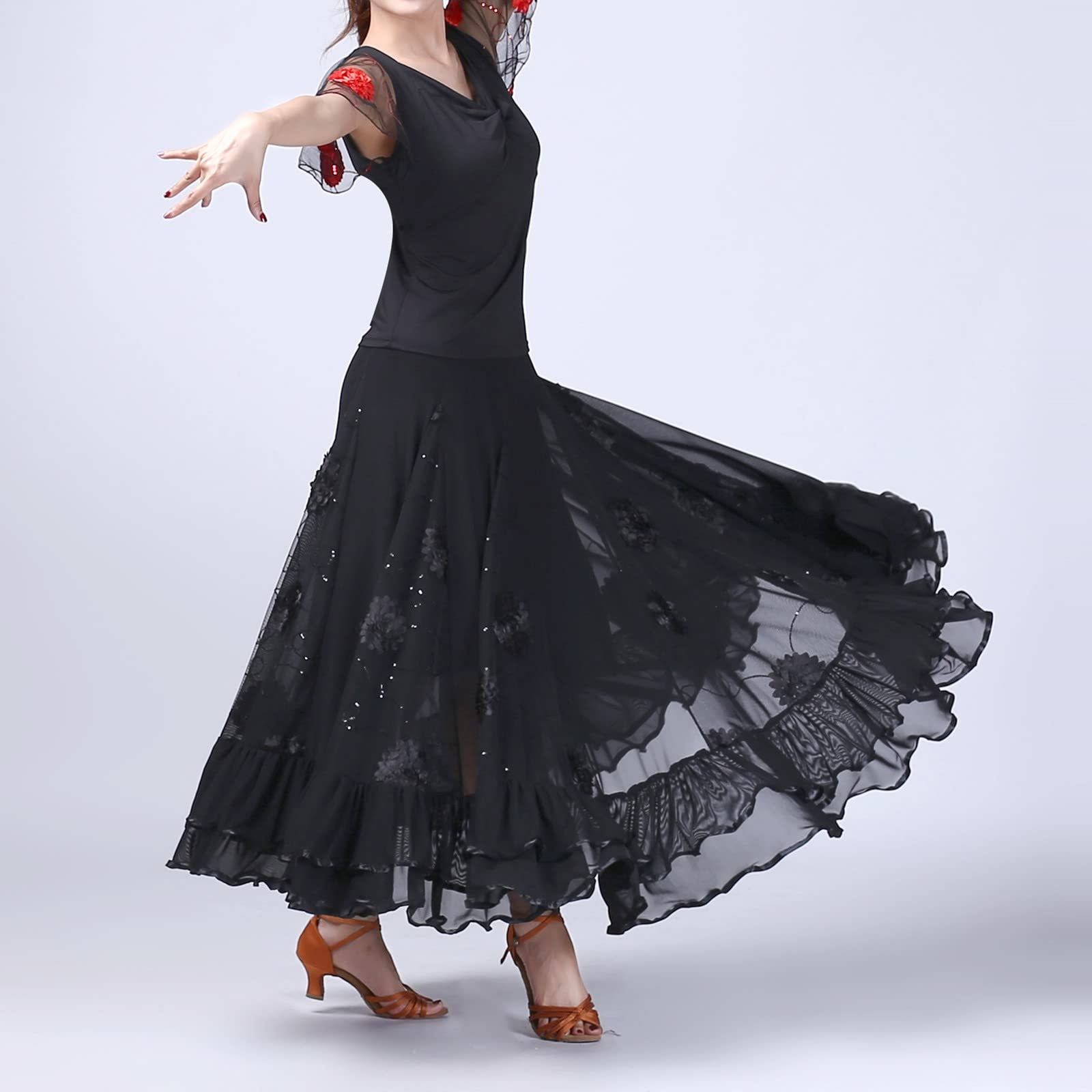 Gonna in tulle da donna, lunga, classica, minigonna elastica a vita alta, elegante, gonna da ballo, per carnevale, gonna leggera elasticizzata, per matrimonio, cosplay, danza