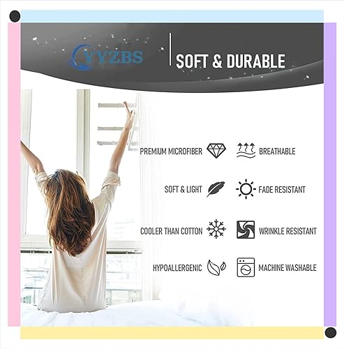 Miniatura 6 de Black King Bedding Set Arctic Fox Duvet Cover 3-Piece Set for Bedroom Decor Soft Microfiber Comforter Cover 104x90 Inches and 2 Pillowcases, with