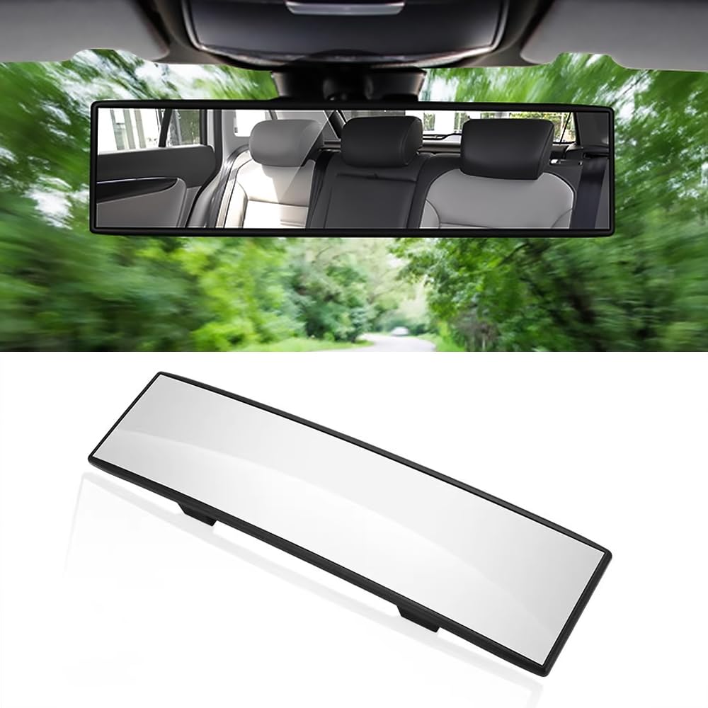 Wenineties White Rear View Mirror For Ford Tourneo Connect 3(Iii) | 2022-2025, Wide Angle Panoramic Assisting Anti-Glare Large Vision Interior Monitor Spot Effectively,