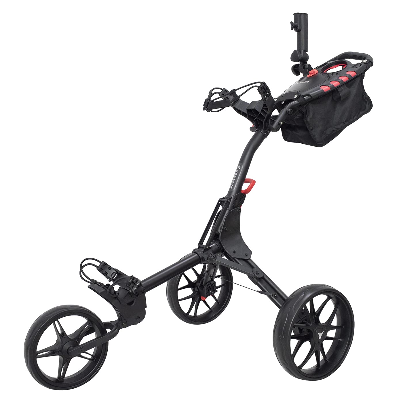 Buy NC Compact Folding 3 Wheel Colf Push Cart Trolley with Foot Brake