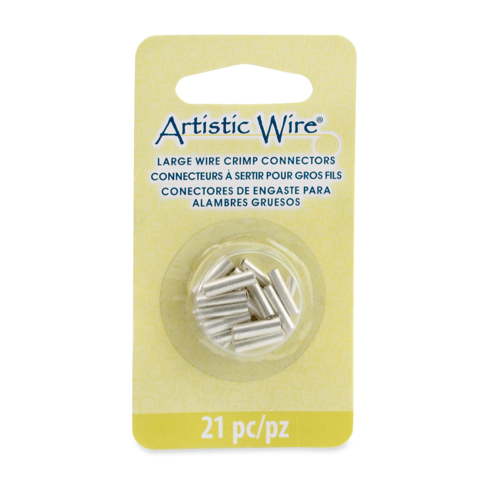 Artistic Wire Large Gauge Crimp Tubes Variety Pack, Tarnish Resistant Silver Plated, for 12, 14, 16 ga Wire, 21 pc