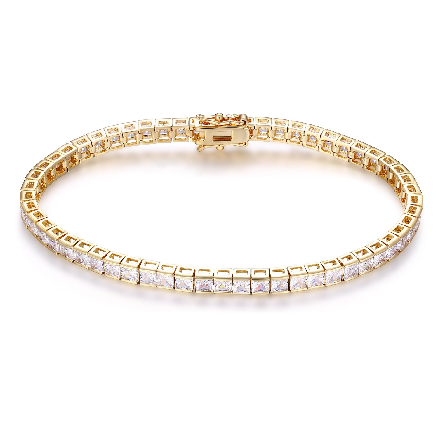 Gemsme 3.0 * 3.0mm Square Tennis Bracelet