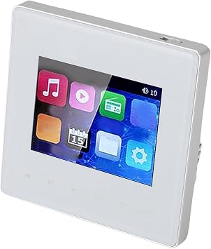 XUMIUZIY Wall Mount Music Amplifier, Smart Bluetooth Wall Amplifier with 2.8in HD Touch Screen, FM Radio, Timer Function, Multi Format Support for Ceiling Speaker