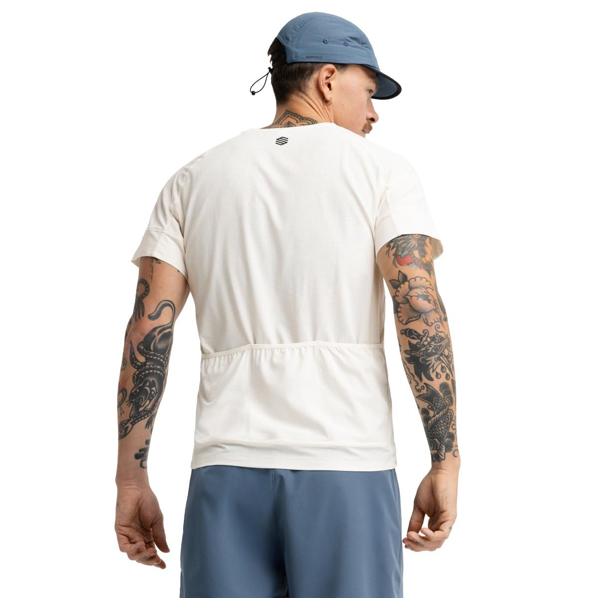 SIROKO Camiseta técnica Manga Corta cicloturismo Ciclismo Pilgrim Sand Beige