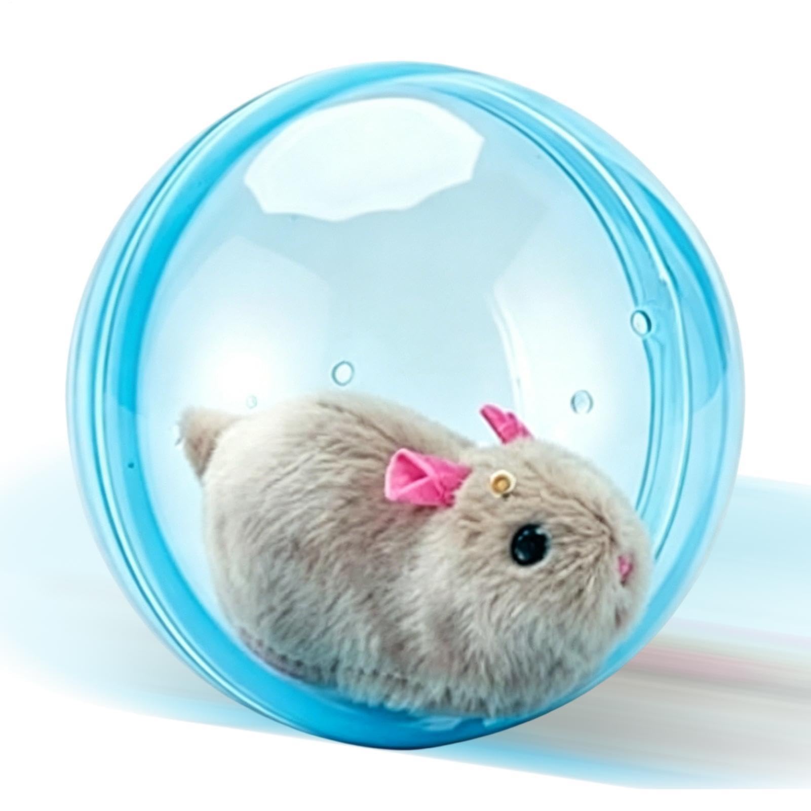 Gatitos activos en casa con la bola interactiva para gato eléctrica contra el aburrimiento