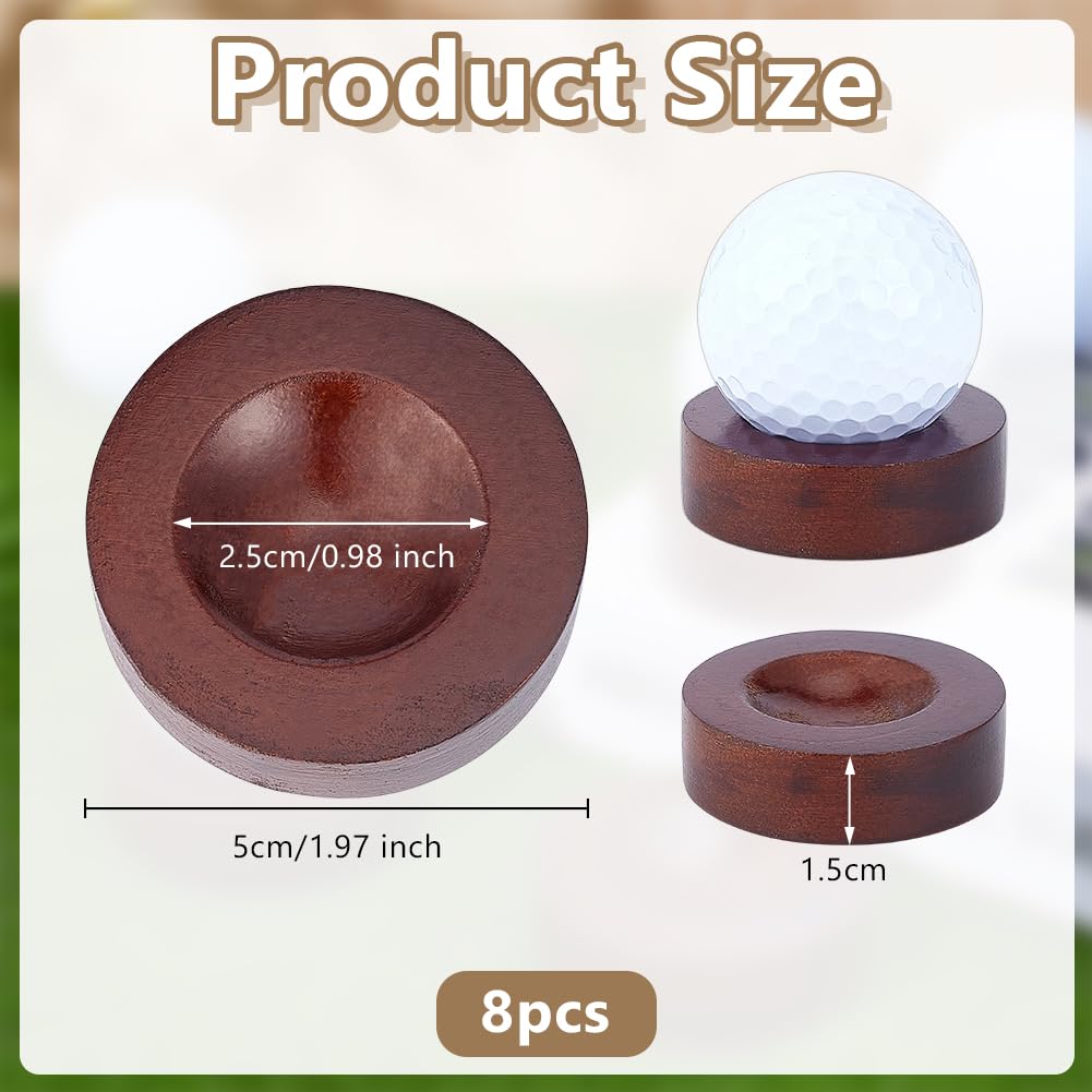 OLYCRAFT 8pcs ballon de Golf en bois présentoir 5cm bois de pin support d’affichage pour balles de Golf support de ballon de Golf unique pour Collection de souvenirs de sport décor de bureau