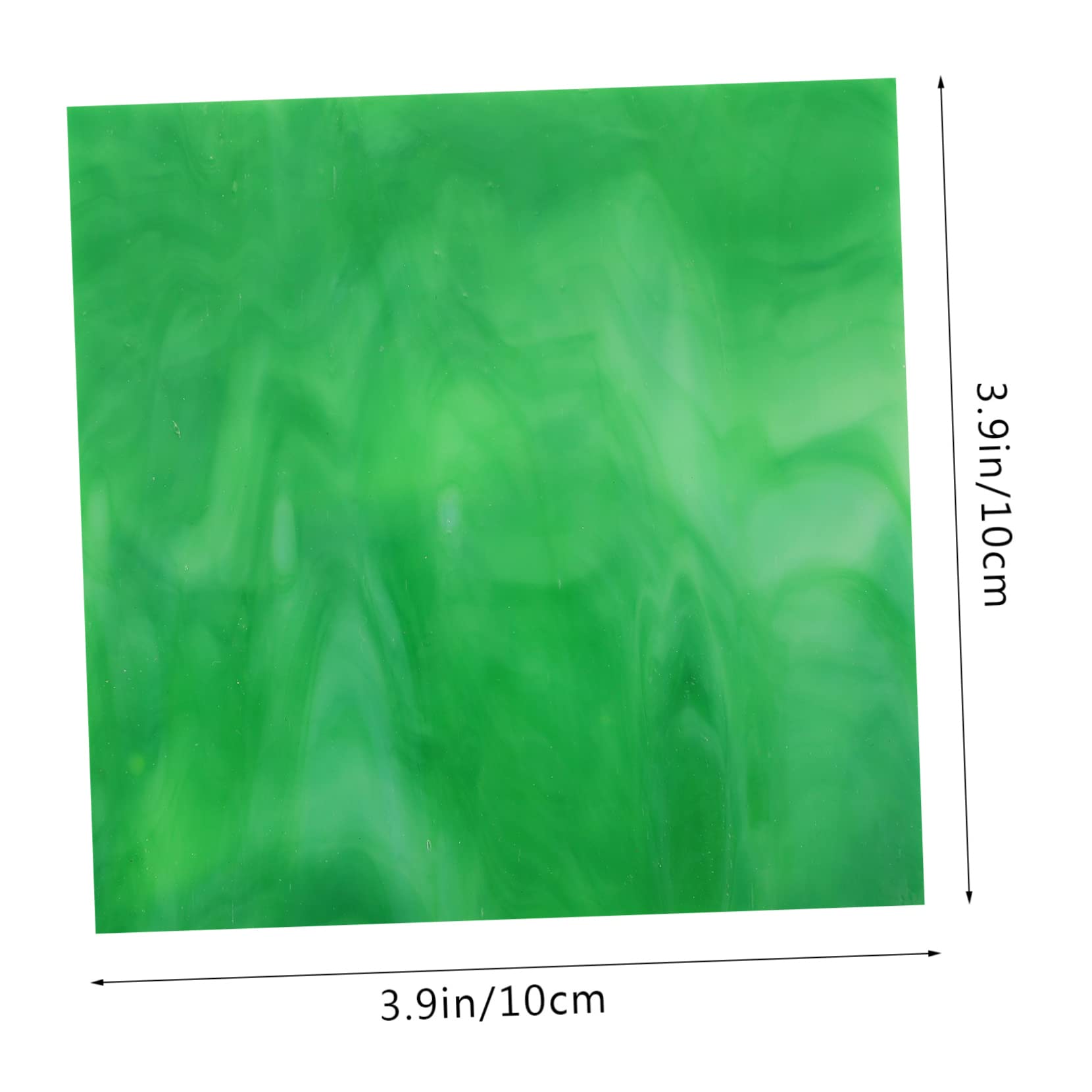 KALLORY DIY Craft Mosaic Glass Sheets 10pcs Cathedral Stained Glass Water Ripple Pattern Wall Decor Mosaic Tiles Backsplash