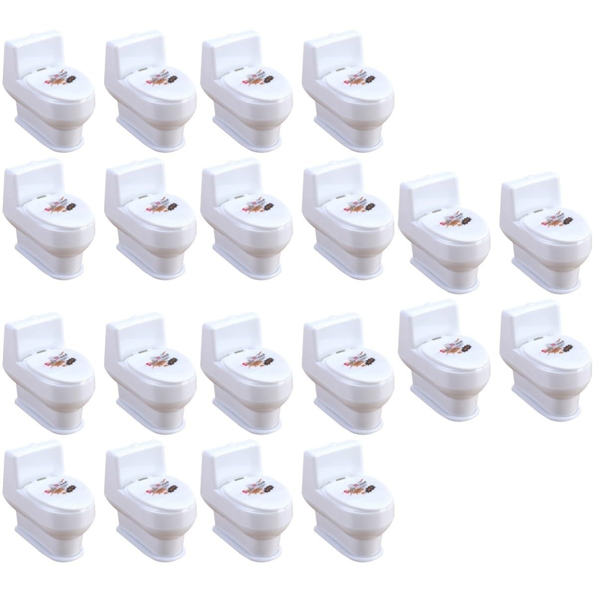 SOLUSTRE 20 Pezzi Giocattolo per Scherzi da Festa a Forma di Water Bianco in Plastica Spruzzo d'Acqua Divertente e Design Interessante per Feste e Giochi di Gruppo