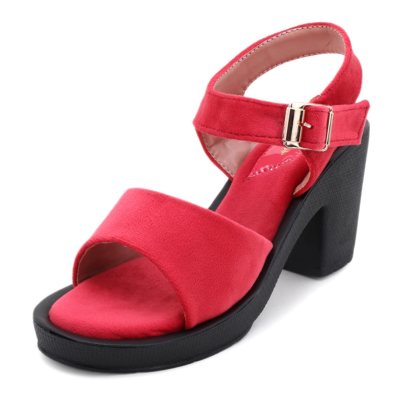 DEEANNE LONDON WOMENS (DN-142) RED SUEDE BUCKLE SANDAL (39) (B09C6CSM33) Amazon Price History, Amazon Price Tracker