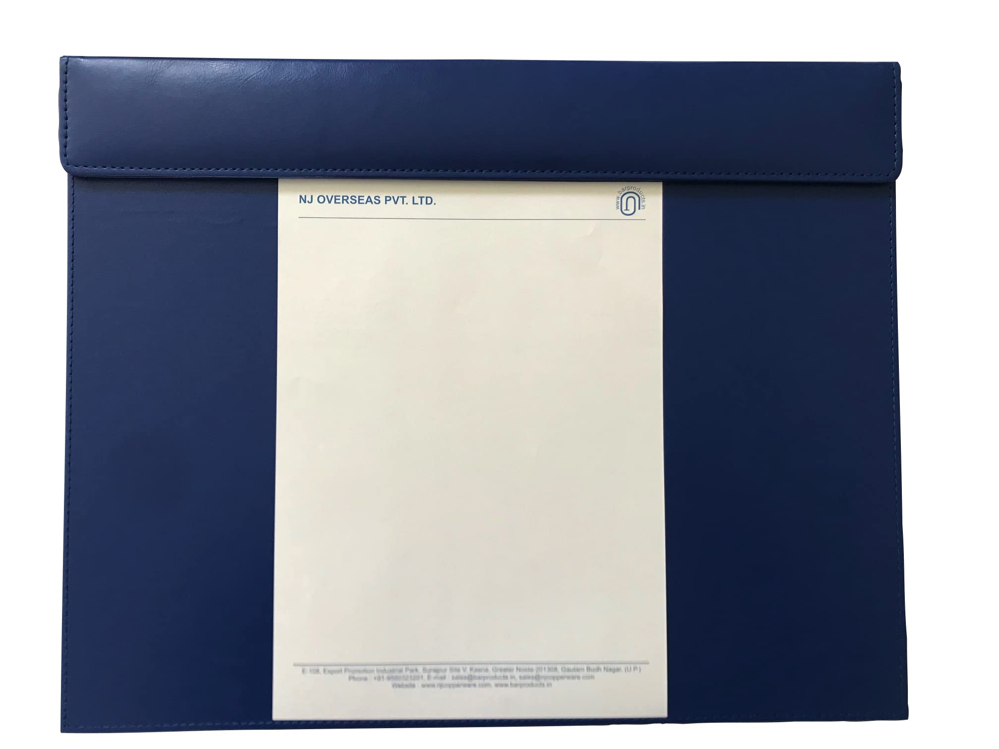 NJ Large Rectangle Desk Writing Pad & Drawing Board with Magnetic Paper Clip – 18×14" Black Desk Blotter for Hotel Front Desk, Reception, Office & Planner Use (Blue) 4