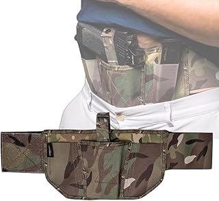 VNSH Belly Band Holster for Concealed Carry with 2 Built-in Mag Pouches