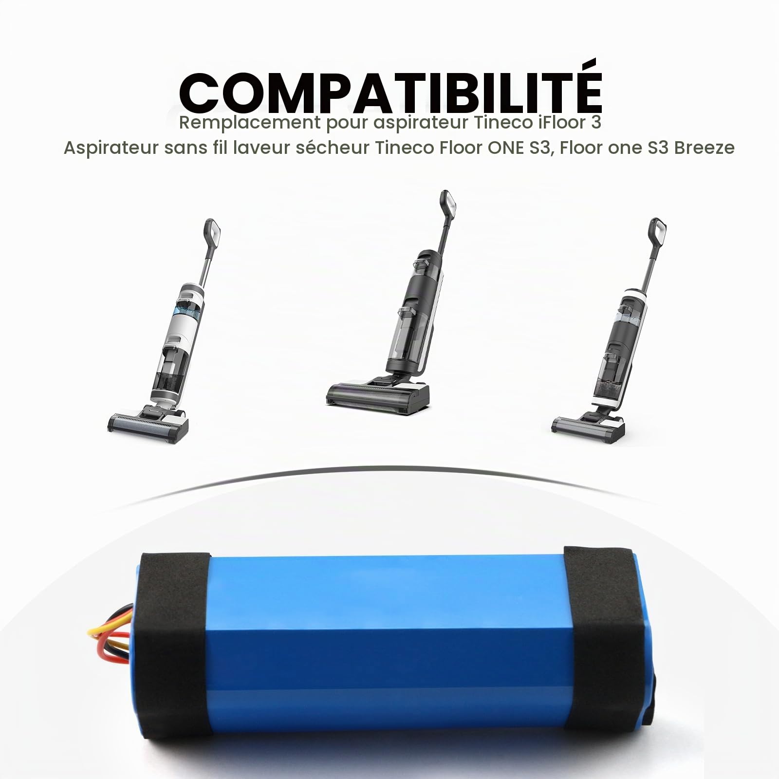 ANTIEE Batterie pour Tineco iFloor 3, Floor One S3, Floor One S3 Breeze