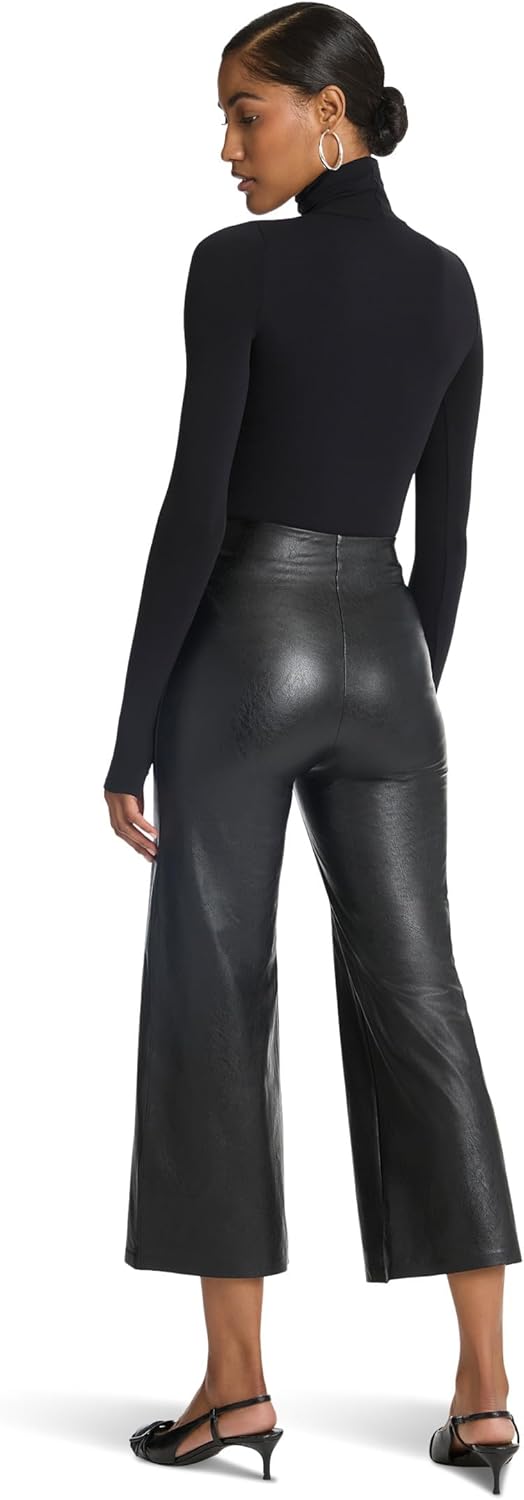 Commando Womens Faux Leather Cropped Wide Leg - Image 2