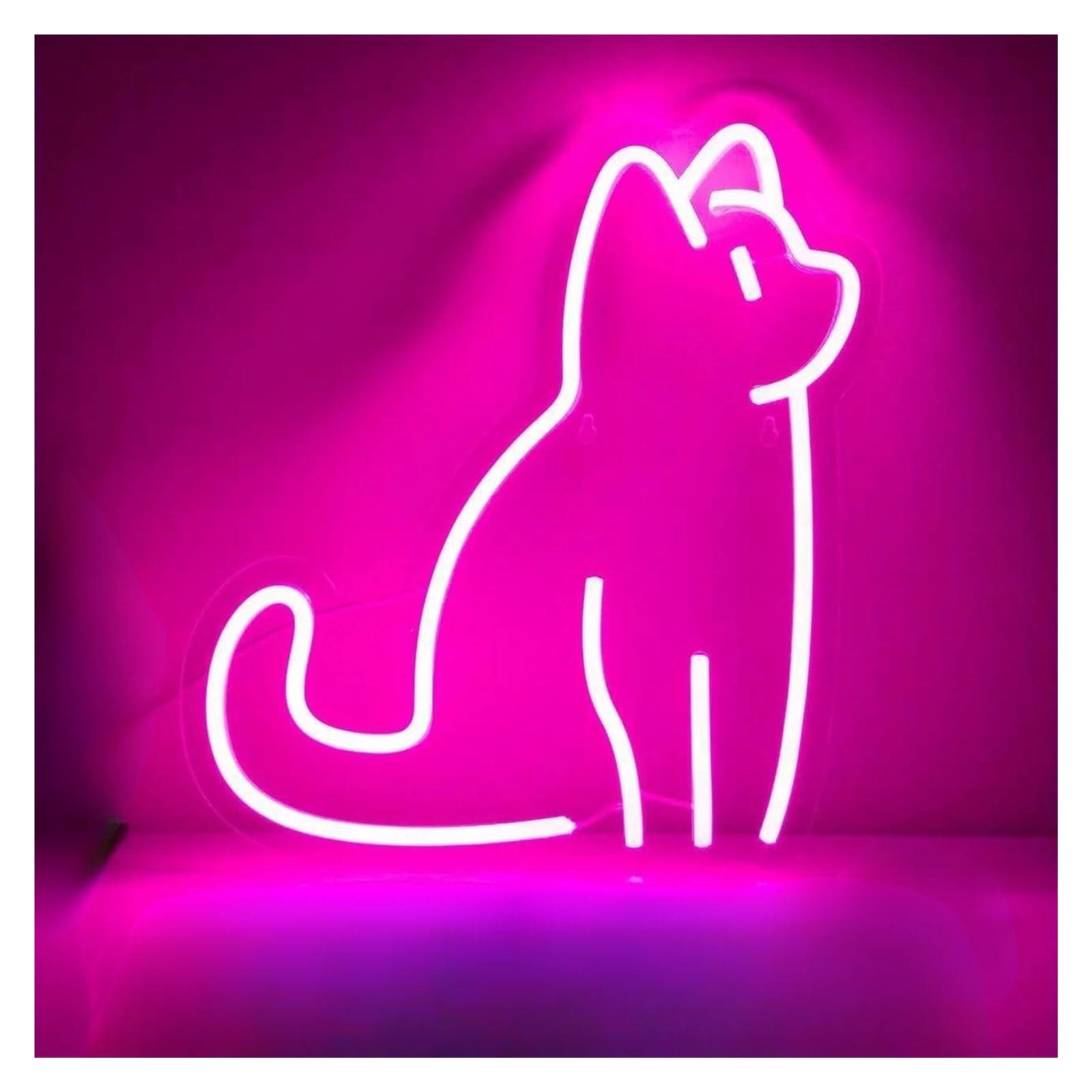 néon signe Néon Chat, Alimenté Par USB, Intensité Variable, Pour Café, Salle De Jeux, Décoration Murale De Fête 30x34cm