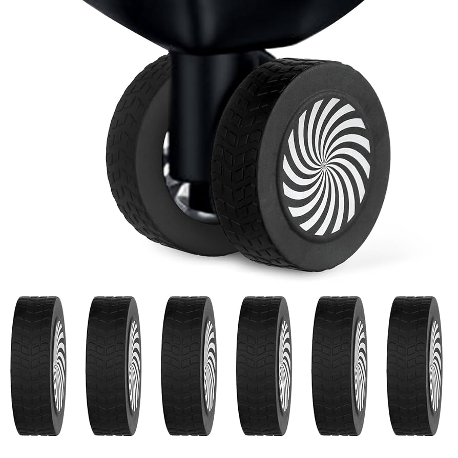 荷物ホイールカバー スーツケースカバー プロテクター 8個 Amazon.co.jp: 荷物ホイールプロテクターカバー 8個 2.05x0.55