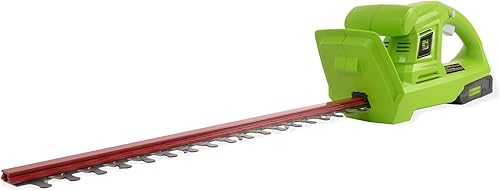 Greenworks Cortasetos inalámbrico de 24 V y 20 pulgadas con batería de 2.0 AH incluida, HT24B211