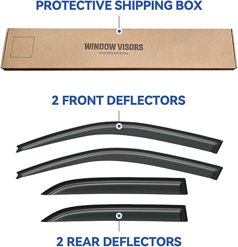 Miniatura 64 de Visores protectores de lluvia para ventana, deflectores de viento de canal exterior