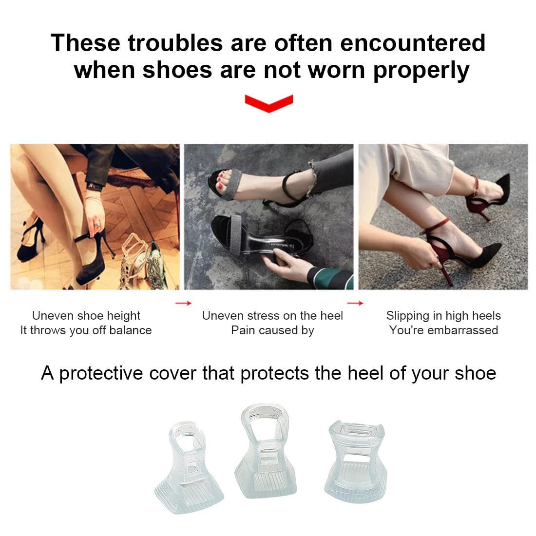 Protector de Tacón Alto，Mnioky Protectores Zapatos de Mujer Tacos Tapones para Razas, Bodas, Ocasiones Formal