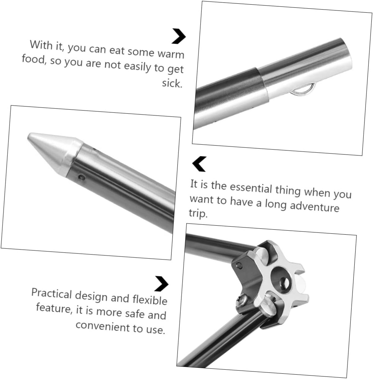 BESPORTBLE Adjustable Camping Tripod Stand for Campfire Cooking Lightweight Aluminum Alloy Grill Bracket with Chain for Hanging Pots and Kettles High Temperature Resistant Outdoor Cookware