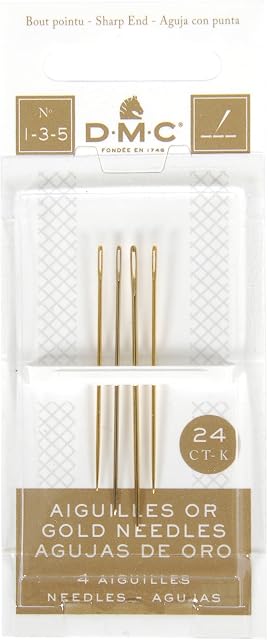 DMC 6132 Embroidery Hand Needles, Gold