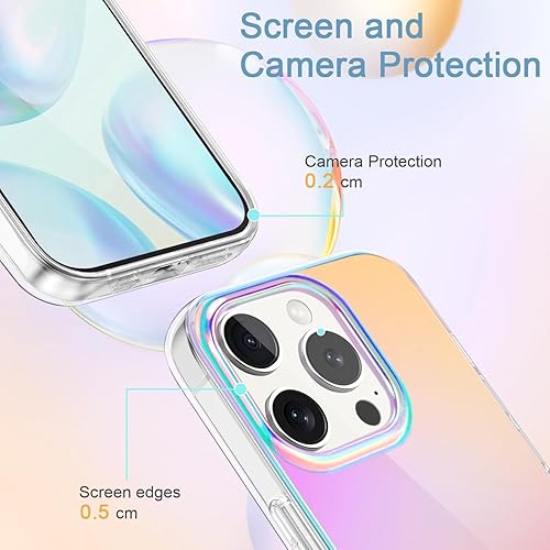 Miniatura 2 de Yiyahu Coloful - Funda para iPhone 15 Pro, translúcida mate para iPhone 15 Pro para mujeres, niñas, bonita funda a prueba de golpes para Apple