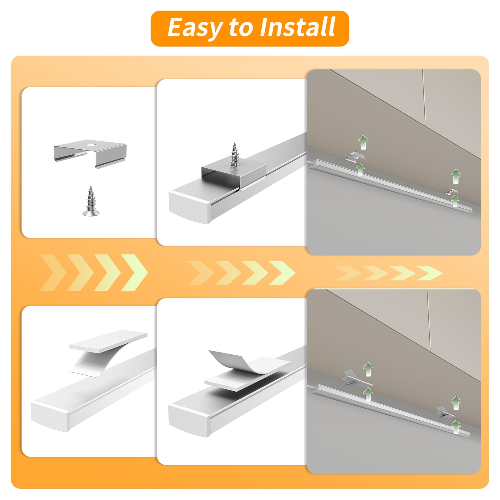Luce LED con sensore di movimento da 35,6 cm, sottile, USB plug-in per interni, luminosa e dimmerabile, 3 modalità (on/notte/giorno) per cucina, armadio, armadio - 3000 K bianco caldo, 1