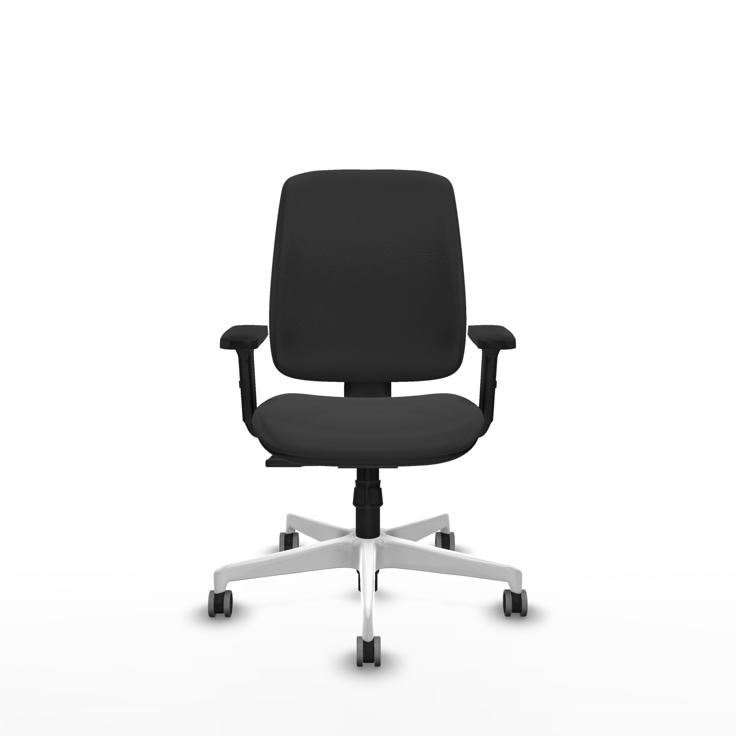 Piqueras y Crespo - Silla Administrativa Alares con Brazos 2D. Equipado con Sincro 4 Posiciones y Espuma Inyectada. con Ruedas 65 Mm Parqué. Gris Oscuro
